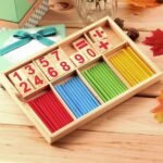 Jeu de chiffres en bois – comptage Montessori