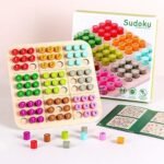 Sudoku d'échecs – planche de logique en bois