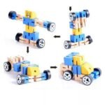 Robots en bois transformables – lot de 3