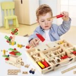 Boîte à outils de bricolage en bois – 43 pièces