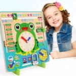 Horloge calendrier 7 en 1 en bois – Montessori