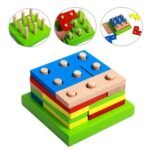 Colonnes géométriques à assembler – Montessori