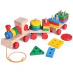 Train de tri Montessori – 4 colonnes géométriques