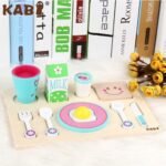 Set petit-déjeuner en bois – 12 pièces