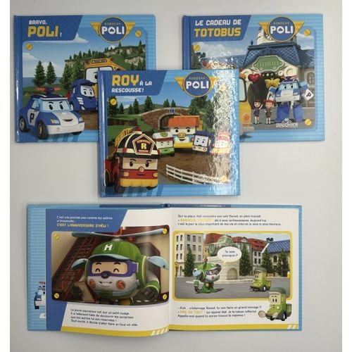 1-284.jpg Robocar Poli – pack de 4 histoires : Bravo Poli, Roy à la rescousse, Le cadeau de Totobus, Bon anniversaire Heli - الصورة 1