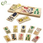 Planches d'association des chiffres avec bâtonnets en bois