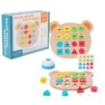Puzzle d'association de formes géométriques en bois