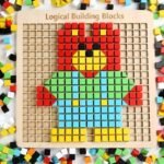 Mosaïque pixel en bois – 370 pièces