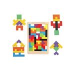 Tableau Tangram et Tetris en bois