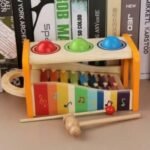 Banc à marteler avec xylophone en bois