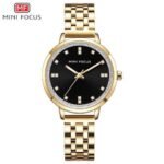 ⁦Montre Femme MINI FOCUS MF0047 – Dorée, Cadran Noir⁩ - الصورة ⁦2⁩