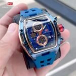 ⁦Montre Homme MINI FOCUS MF0437 Chronographe Tonneau – Bleu, Bracelet Bleu Clair⁩ - الصورة ⁦6⁩