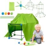 ⁦Kit de construction cabane – 87 pièces avec toile de tente⁩ - الصورة ⁦3⁩