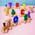 ⁦Train des chiffres en bois – 11 pièces⁩ - الصورة ⁦5⁩