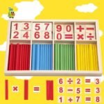 ⁦Jeu de chiffres en bois – comptage Montessori⁩ - الصورة ⁦2⁩
