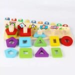 ⁦Jeu Montessori géométrie et maths en bois⁩ - الصورة ⁦4⁩