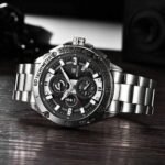 ⁦Montre Homme BENYAR 51048 Chronographe – Cadran Noir, Lunette Tachymètre, Acier⁩ - الصورة ⁦3⁩