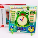 ⁦Horloge calendrier 7 en 1 en bois – Montessori⁩ - الصورة ⁦2⁩
