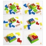 ⁦Colonnes géométriques à assembler – Montessori⁩ - الصورة ⁦2⁩