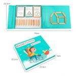 ⁦Puzzle magnétique à bâtonnets – lettres et chiffres⁩ - الصورة ⁦2⁩