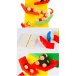 ⁦Rampe à voitures en bois – 3 voitures⁩ - الصورة ⁦3⁩