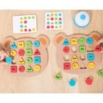 ⁦Puzzle d'association de formes géométriques en bois⁩ - الصورة ⁦2⁩