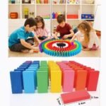 ⁦Domino en bois – 200 pièces, 10 couleurs⁩ - الصورة ⁦4⁩