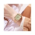 ⁦Montre Femme MINI FOCUS MF0472L Rectangulaire – Or Rose, Cadran Vert⁩ - الصورة ⁦2⁩