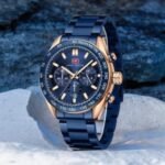 ⁦Montre Homme MINI FOCUS R04003 Chronographe – Cadran Bleu, Or Rose⁩ - الصورة ⁦3⁩