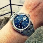 ⁦Montre Homme PAGANI DESIGN Automatique – Cadran Bleu, Lunette Cannelée, Bracelet Jubilé⁩ - الصورة ⁦6⁩