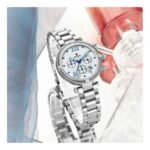 ⁦Montre Femme REWARD RD63084 Chronographe – Argentée, Chiffres Romains Bleus⁩ - الصورة ⁦2⁩