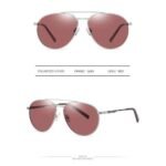 ⁦Lunettes de Soleil Polarisées Homme BARCUR BC8374 – Aviateur, Verres Marron Rosé⁩ - الصورة ⁦2⁩