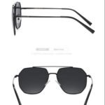 ⁦Lunettes de Soleil Polarisées Homme BARCUR BC8770 – Double Pont, Tout Noir⁩ - الصورة ⁦2⁩