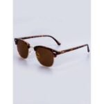 ⁦Lunettes de Soleil Polarisées Unisexe BARCUR BC3017 – Clubmaster, Écaille⁩ - الصورة ⁦2⁩