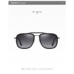 ⁦Lunettes de Soleil Polarisées Unisexe BARCUR BC3366 – Double Pont, Gris Anthracite⁩ - الصورة ⁦3⁩
