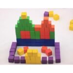⁦Blocs de construction en bois – 100 pièces⁩ - الصورة ⁦2⁩
