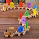 ⁦Train des chiffres en bois – 11 pièces⁩ - الصورة ⁦2⁩