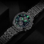 ⁦Montre Homme BENYAR 51080 Chronographe – Cadran Bleu à Compteurs Blancs, Acier⁩ - الصورة ⁦4⁩