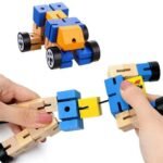 ⁦Robots en bois transformables – lot de 3⁩ - الصورة ⁦6⁩