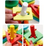 ⁦Trieur de formes géométriques en bois – 20 blocs⁩ - الصورة ⁦3⁩