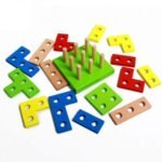 ⁦Colonnes géométriques à assembler – Montessori⁩ - الصورة ⁦3⁩