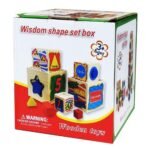⁦Tour de cubes avec formes à encastrer en bois⁩ - الصورة ⁦3⁩
