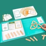 ⁦Puzzle magnétique à bâtonnets – lettres et chiffres⁩ - الصورة ⁦3⁩