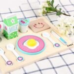 ⁦Set petit-déjeuner en bois – 12 pièces⁩ - الصورة ⁦3⁩