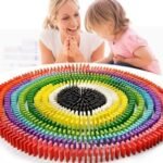 Domino en bois – 200 pièces, 10 couleurs