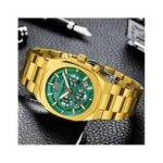 ⁦Montre Homme MINI FOCUS MF0411G Chronographe – Doré, Cadran Vert⁩ - الصورة ⁦4⁩