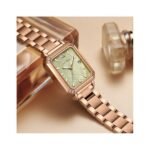 ⁦Montre Femme MINI FOCUS MF0472L Rectangulaire – Or Rose, Cadran Vert⁩ - الصورة ⁦3⁩