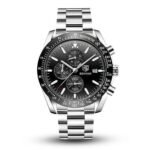 ⁦Montre Homme BENYAR 51040 Chronographe – Cadran et Lunette Noirs, Acier⁩ - الصورة ⁦2⁩