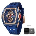⁦Montre Homme MINI FOCUS MF0399 Chronographe Tonneau – Bracelet Bleu⁩ - الصورة ⁦6⁩