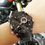 ⁦Montre Homme NAVIFORCE NF9153 Analogique-Digitale – Acier Noir, Accents Or Rose⁩ - الصورة ⁦4⁩